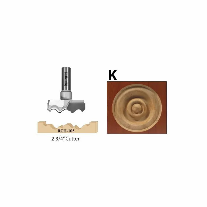 Infinity Tools Carbide Tipped Rosette Cutters, 2-3/4"" Diameter