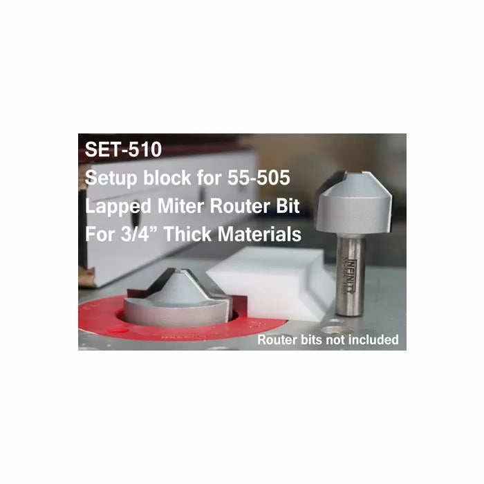 Setup Block For 55-505, Lapped Miter Router Bit Set - 3/4" Material
