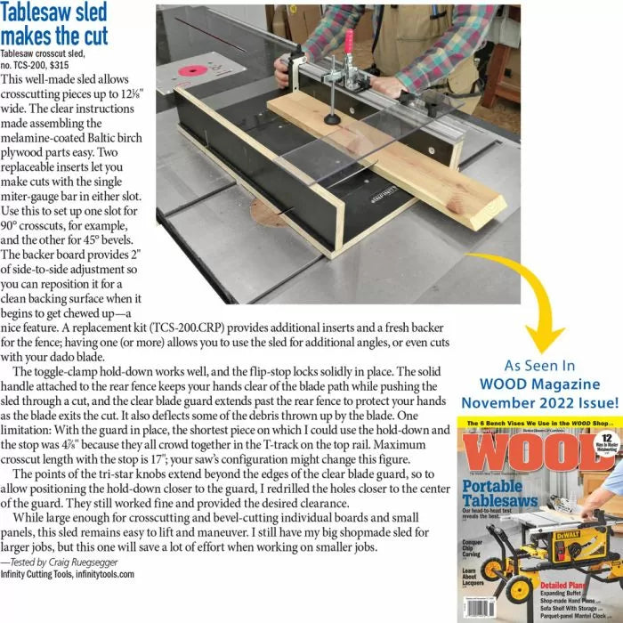 Table Saw Crosscut Sled and Accessories 
