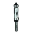 Carbide spiral flush trim router bit with dual ball bearings for woodworking