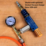 Venturi Vacuum System w/Vacuum Gauge & Fitting