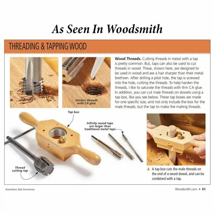 Infinity Tools Taps For Woodworking